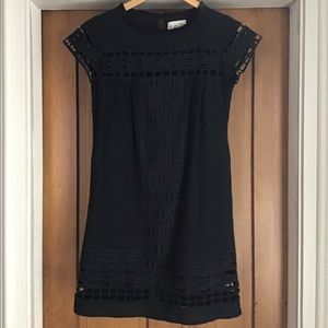 Sea NY Embroidered Babydoll Dress in Black Size 2